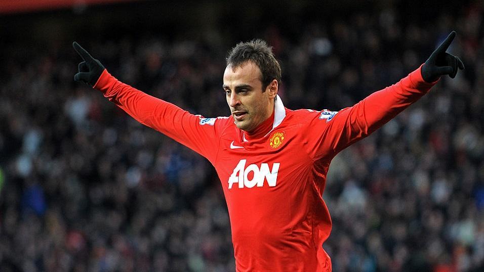 Dimitar Berbatov playing for Manchester United